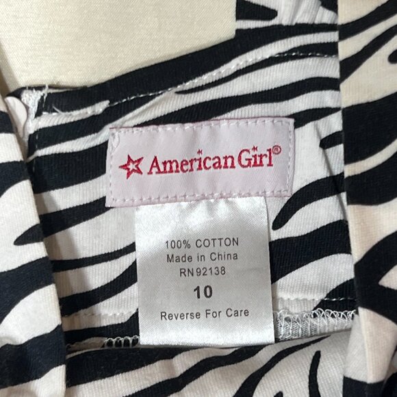 American Girl Zebra Safari Sundress Matching Set | Girls’ Sz 10 + Doll outfit - Picture 4 of 7